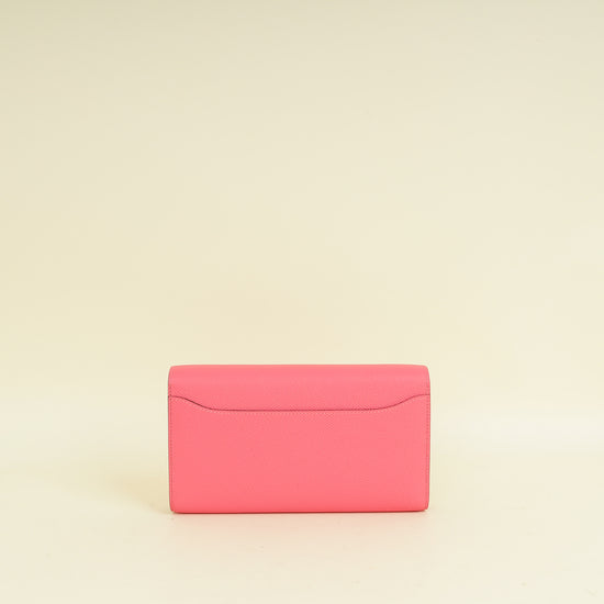 Hermes Rose Texas Constance To Go Wallet