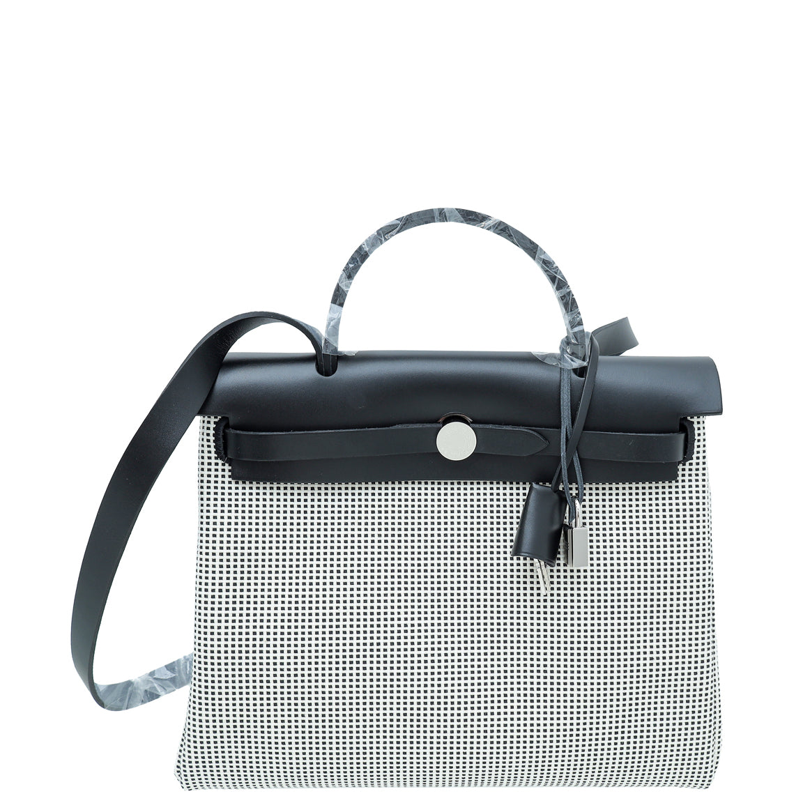 Hermes Bicolor Viking Quadrille Hunter Cowhide Herbag 31 PM Bag-Hermes-THE CLOSET