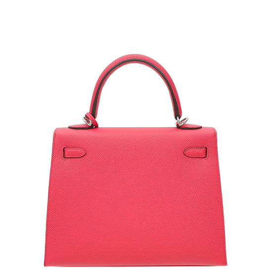 Hermes Rose Extreme Sellier Kelly 25 Bag