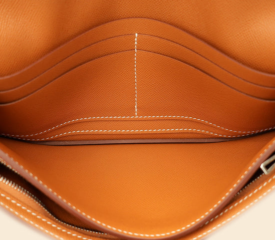 Hermes Gold Madame Kelly Pocket Long Wallet-Hermes-THE CLOSET