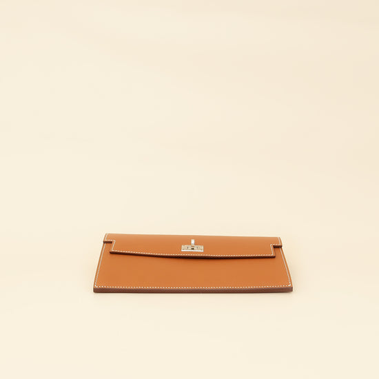 Hermes Gold Madame Kelly Pocket Long Wallet-Hermes-THE CLOSET