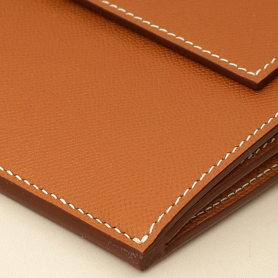 Hermes Gold Madame Kelly Pocket Long Wallet-Hermes-THE CLOSET