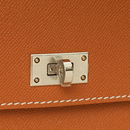 Hermes Gold Madame Kelly Pocket Long Wallet-Hermes-THE CLOSET