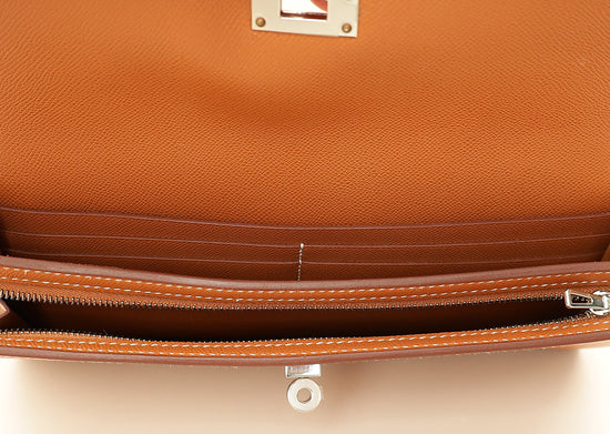 Hermes Gold Madame Kelly Pocket Long Wallet-Hermes-THE CLOSET