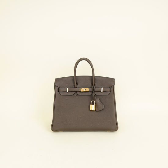 Hermes Ecorce Togo Retourne Birkin 25 Bag