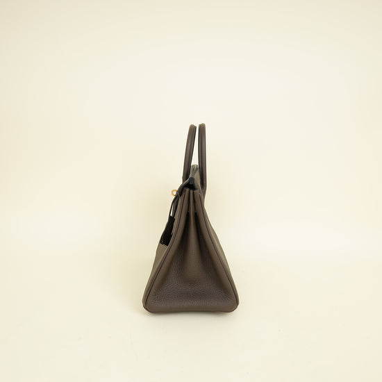 Hermes Ecorce Togo Retourne Birkin 25 Bag