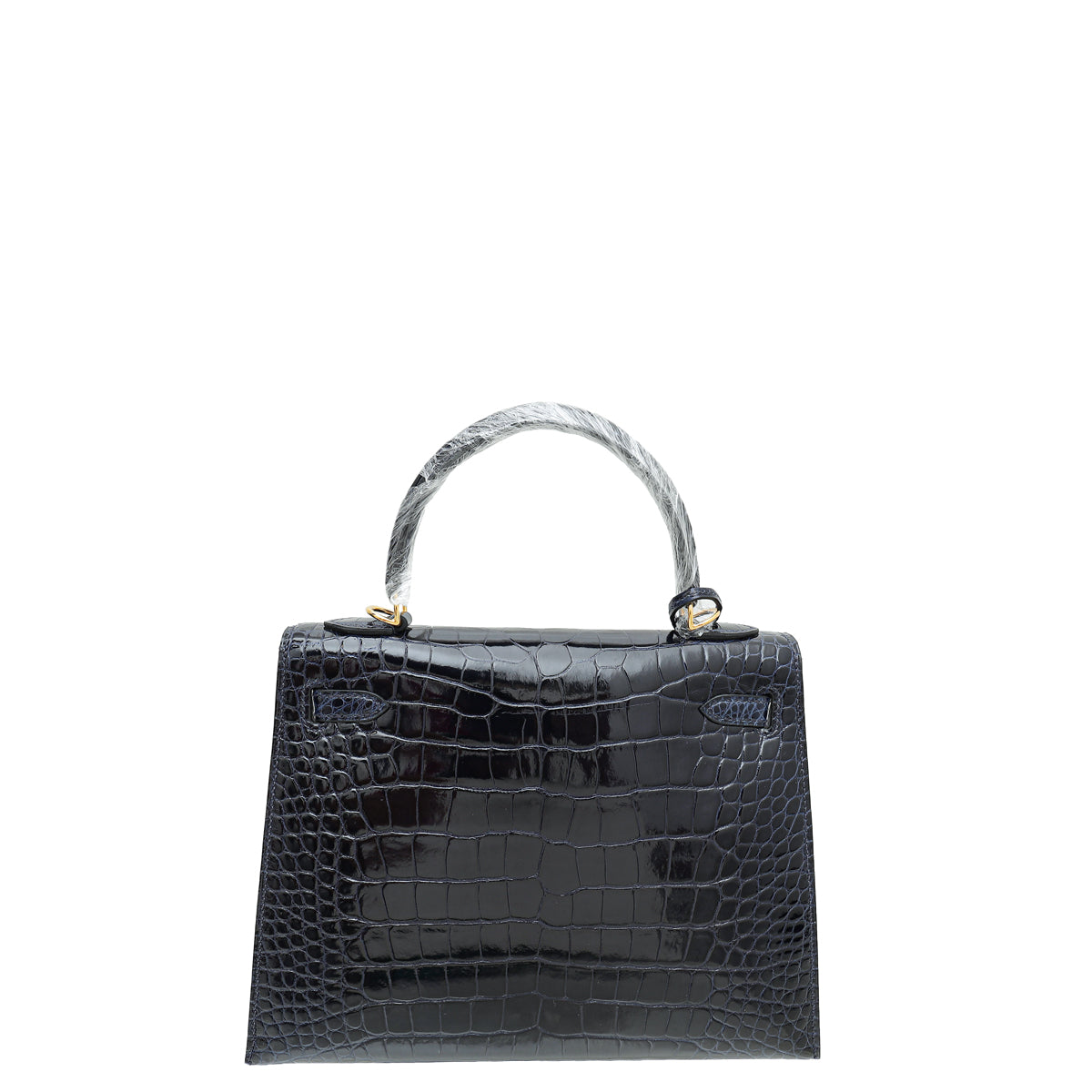 Hermes Blue Marine Shin Alligator Sellier Kelly 25 Bag-Hermes-THE CLOSET