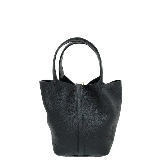 Hermes Noir Picotin Lock 18 Touch Bag