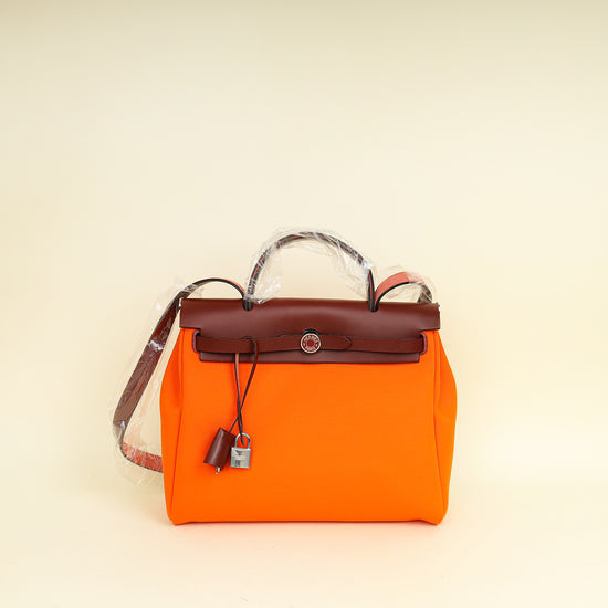 Hermes Bicolor Herbag Zip Laque 31 PM Bag