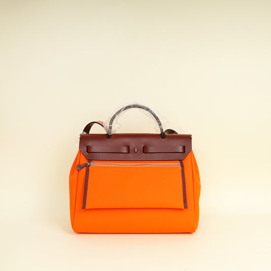 Hermes Bicolor Herbag Zip Laque 31 PM Bag