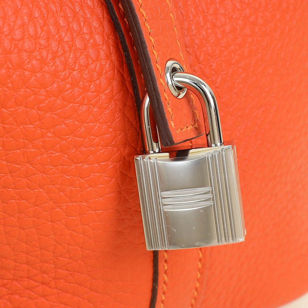 Hermes Orange Poppy Picotin Lock 18 Bag