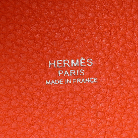 Hermes Orange Poppy Picotin Lock 18 Bag