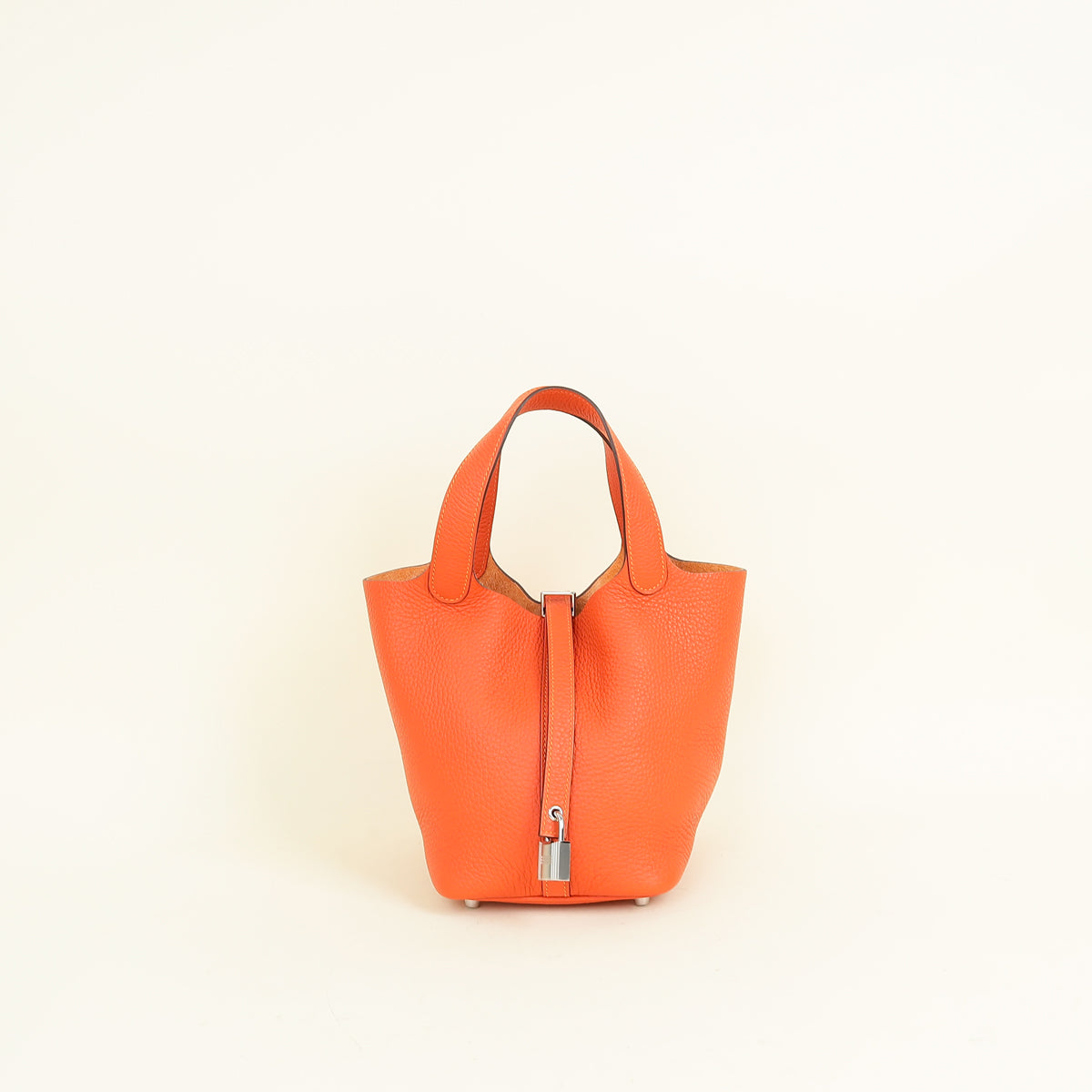 Hermes Orange Poppy Picotin Lock 18 Bag