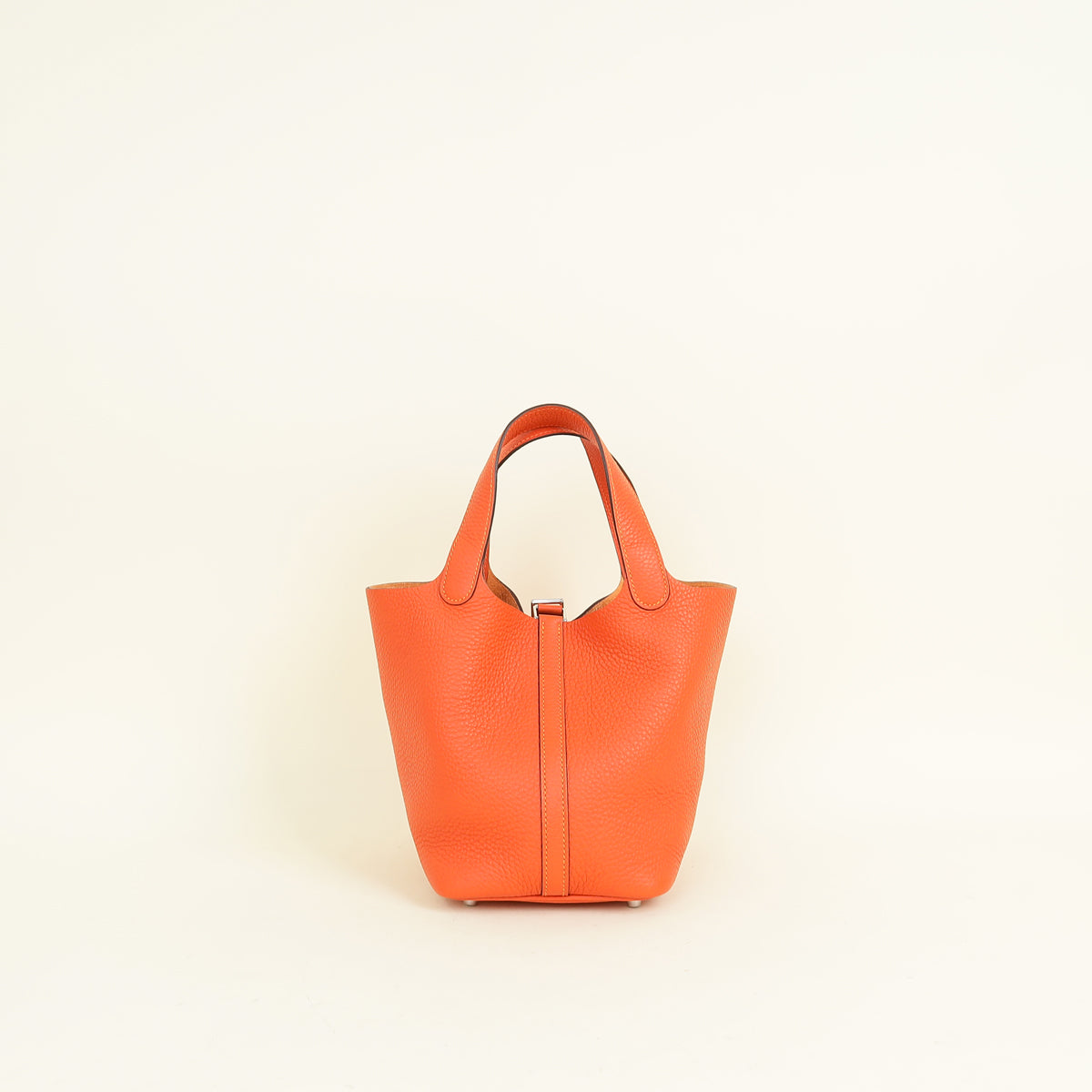 Hermes Orange Poppy Picotin Lock 18 Bag