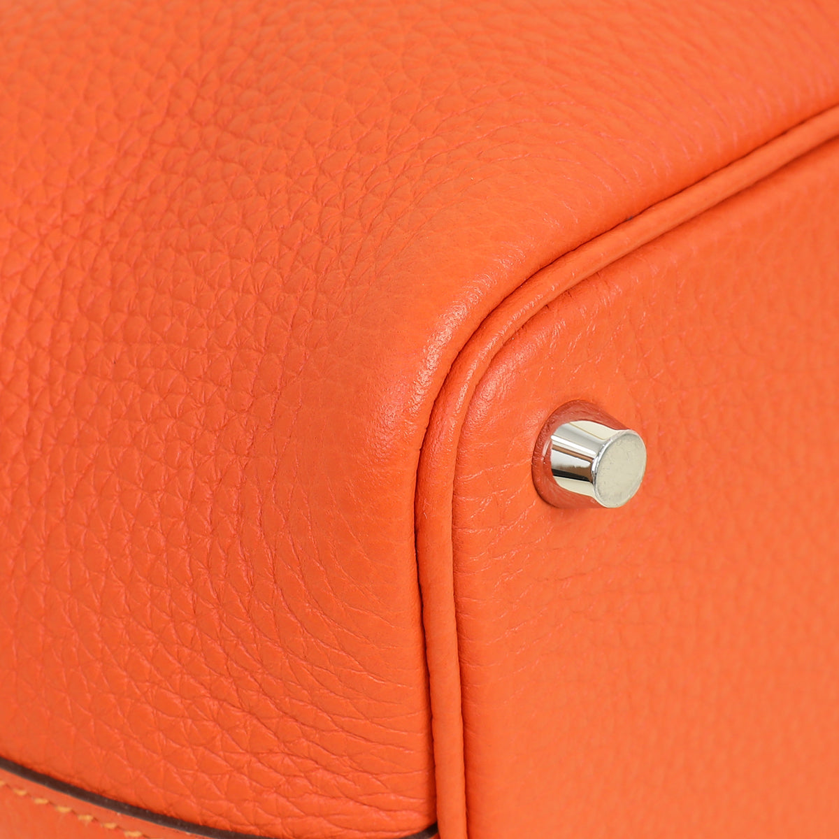 Hermes Orange Poppy Picotin Lock 18 Bag