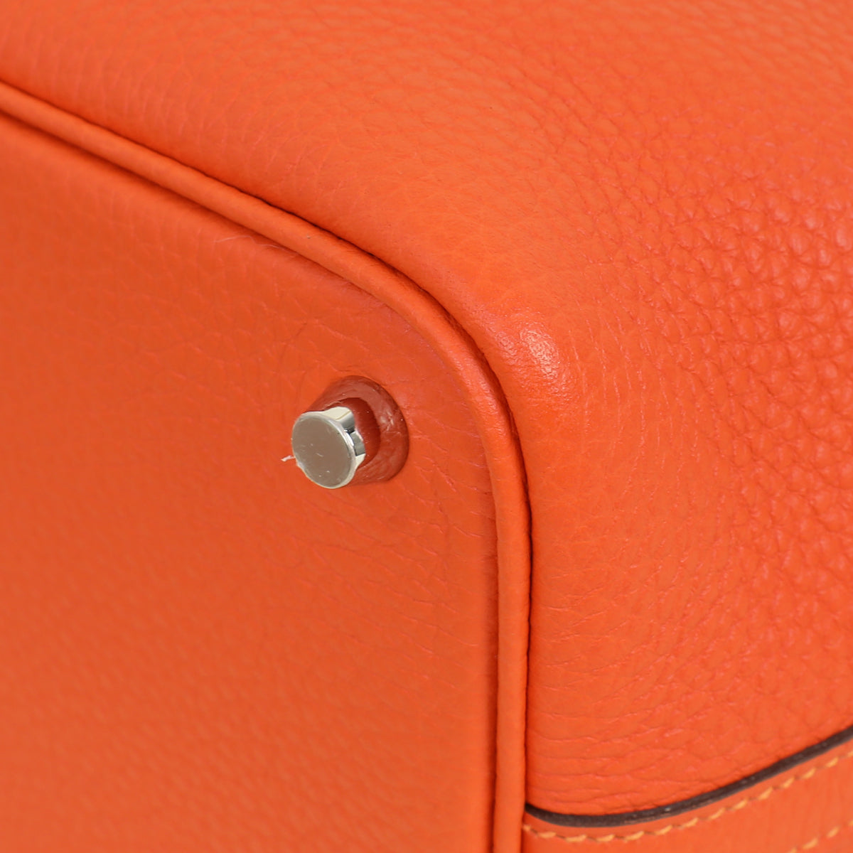 Hermes Orange Poppy Picotin Lock 18 Bag