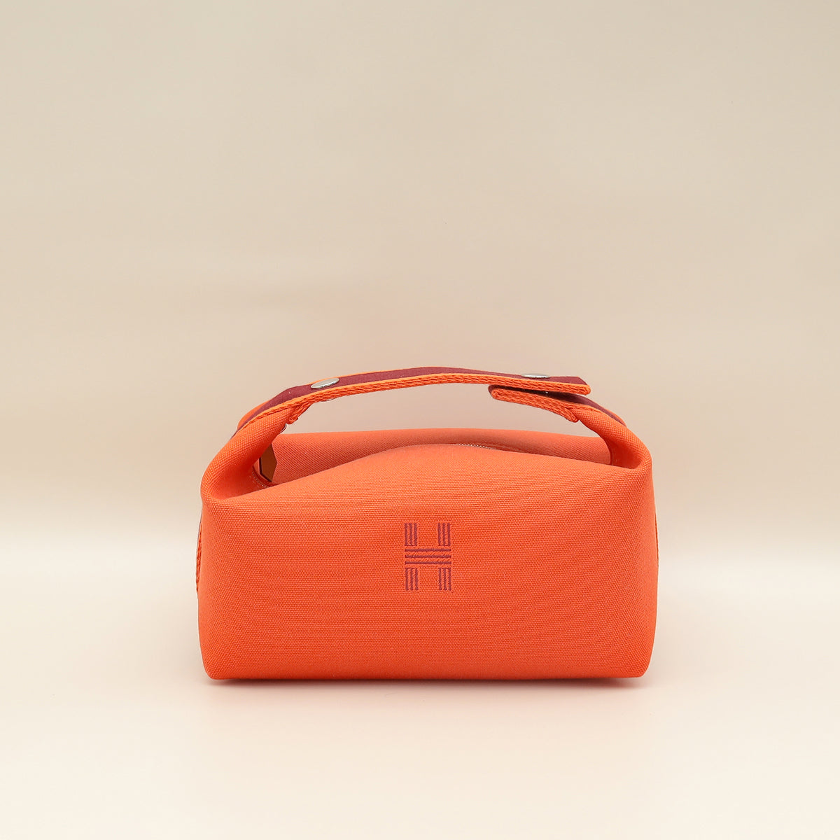 Hermes Orange Feu Bride-A-Brac Small Case