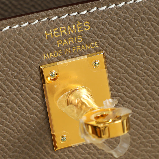 Hermes Etoupe Kelly Sellier 25 Bag
