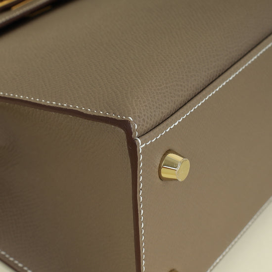 Hermes Etoupe Kelly Sellier 25 Bag