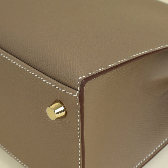 Hermes Etoupe Kelly Sellier 25 Bag