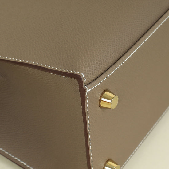 Hermes Etoupe Kelly Sellier 25 Bag