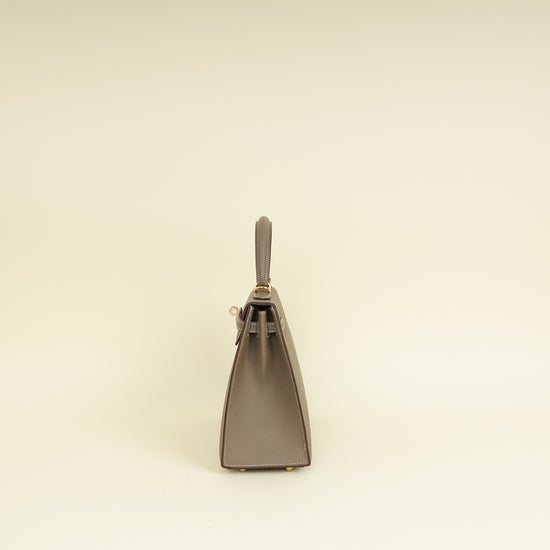 Hermes Etoupe Kelly Sellier 25 Bag