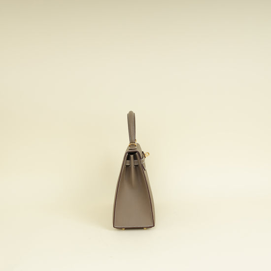 Hermes Etoupe Kelly Sellier 25 Bag