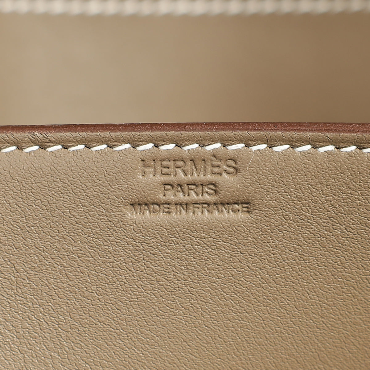 Hermes Etoupe Birkin Shadow Clutch
