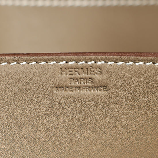 Hermes Etoupe Birkin Shadow Clutch