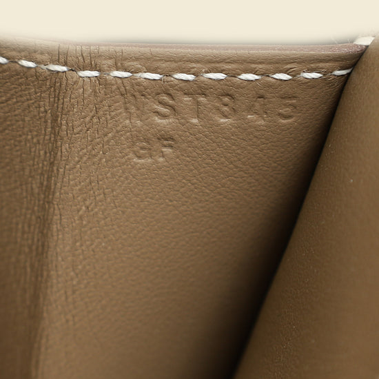 Hermes Etoupe Birkin Shadow Clutch