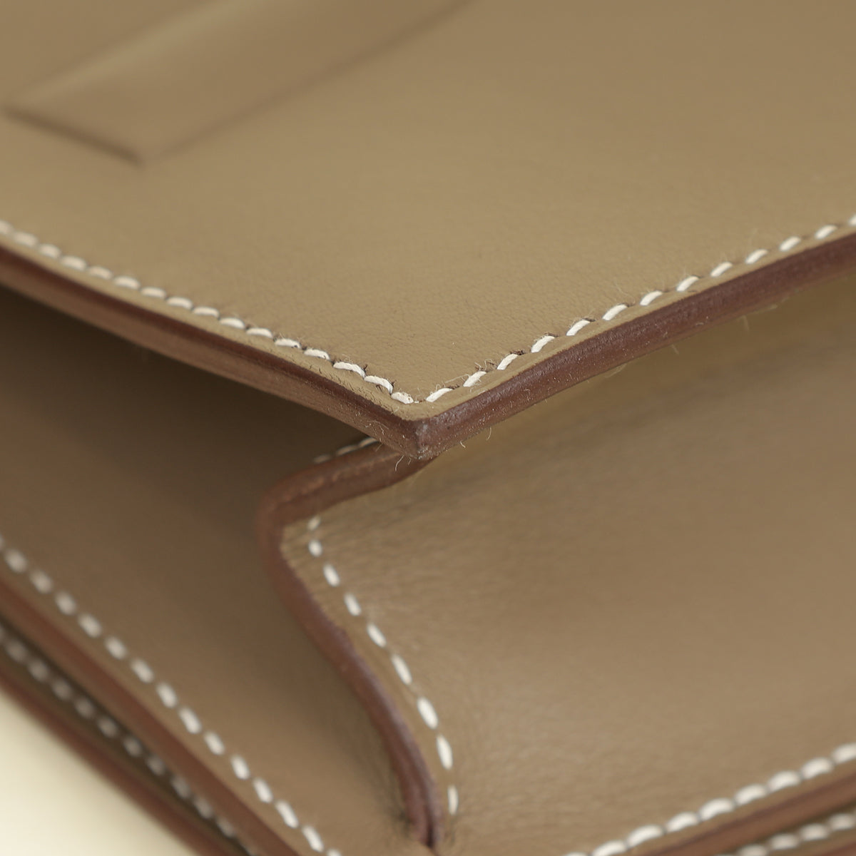 Hermes Etoupe Birkin Shadow Clutch