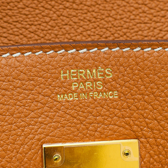 Hermes Gold Verso Retourne Birkin 30 Bag