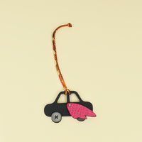 Hermes Bicolor Petit H Winged Car Bag Charm
