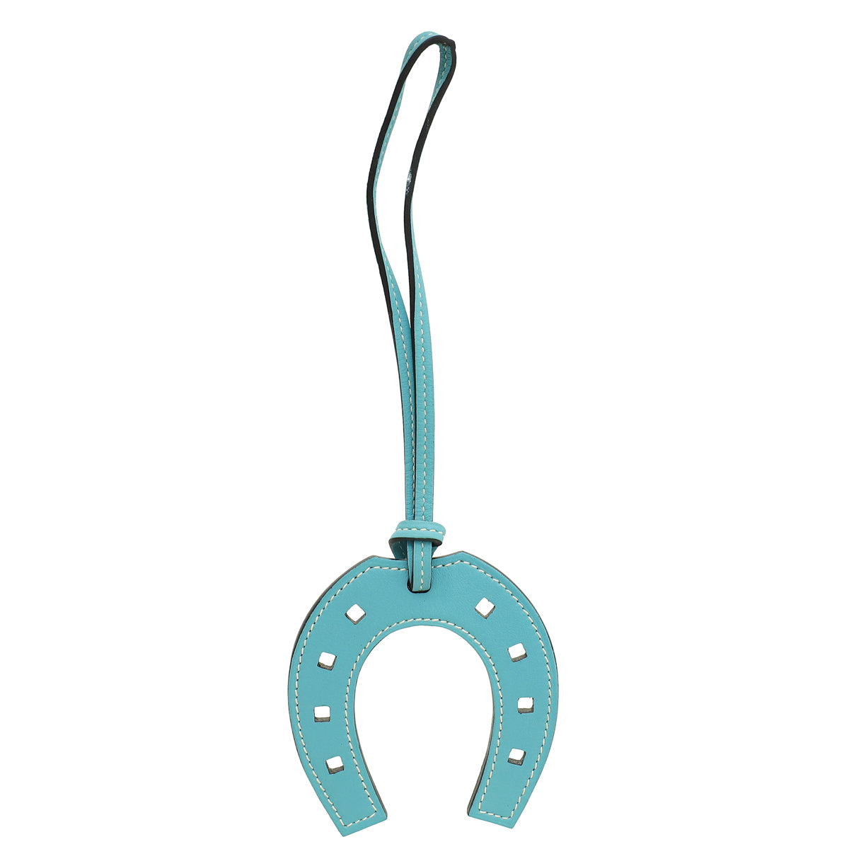 Hermes Blue Jeans Swift Paddock Horseshoe Bag Charm-Hermes-THE CLOSET