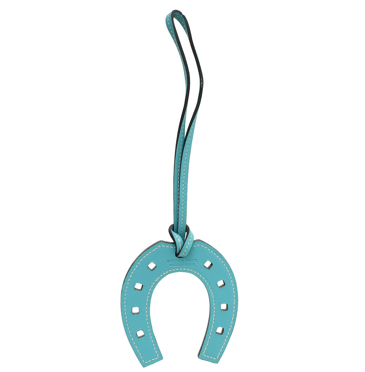 Hermes Blue Jeans Swift Paddock Horseshoe Bag Charm-Hermes-THE CLOSET