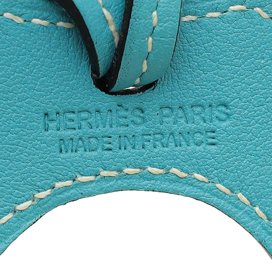 Hermes Blue Jeans Swift Paddock Horseshoe Bag Charm