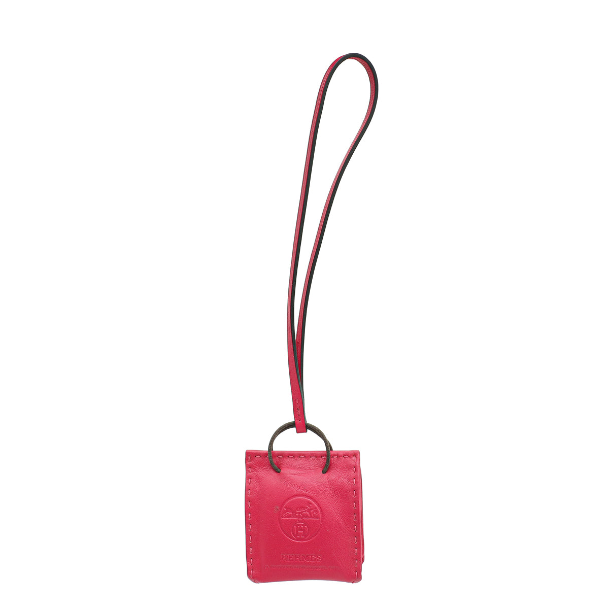 Hermes Rose Mexico Shopping Bag Charm-Hermes-THE CLOSET