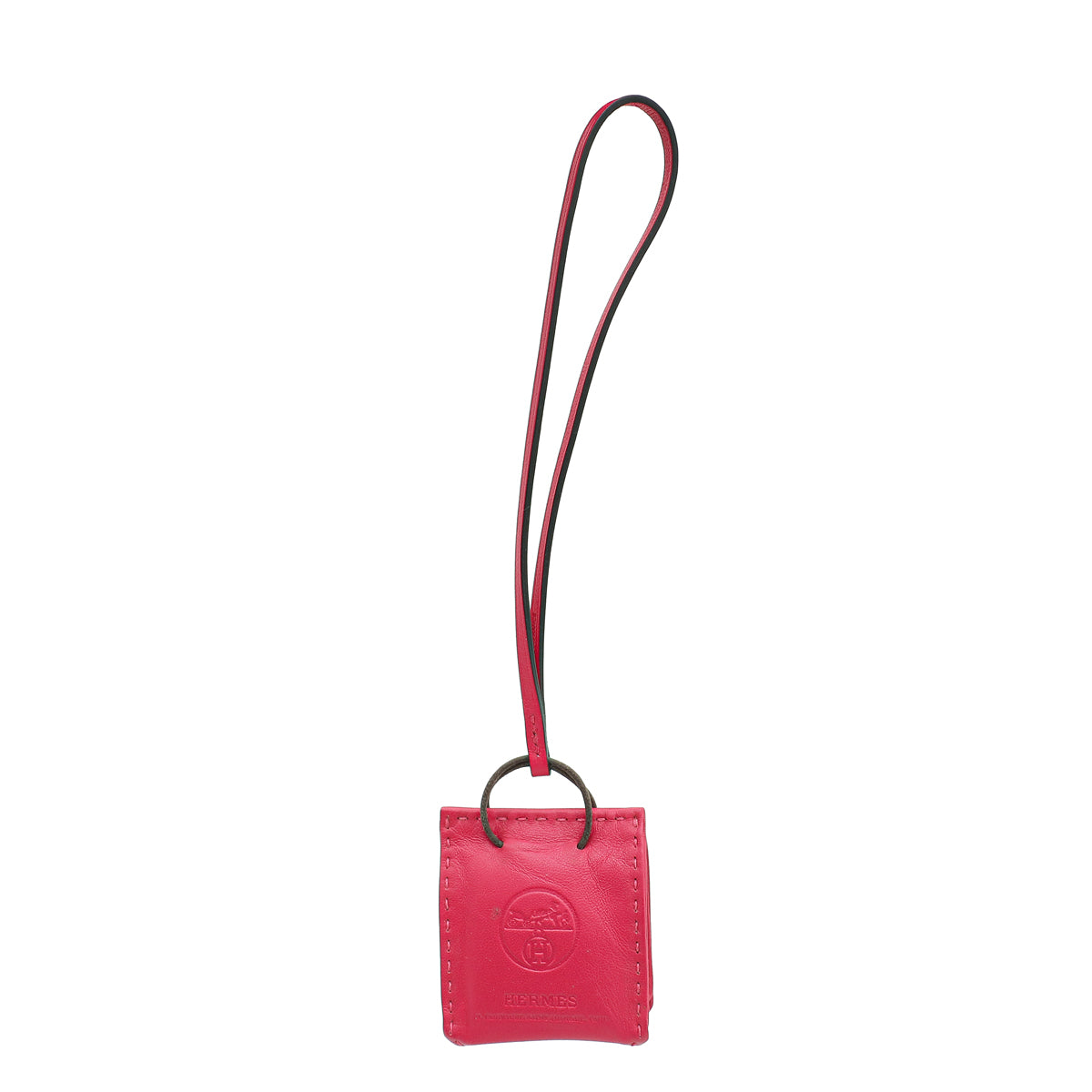 Hermes Rose Mexico Shopping Bag Charm