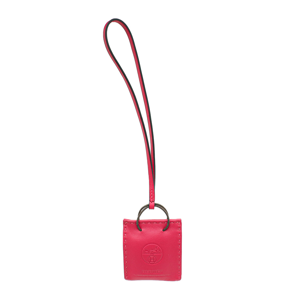 Hermes Rose Mexico Shopping Bag Charm