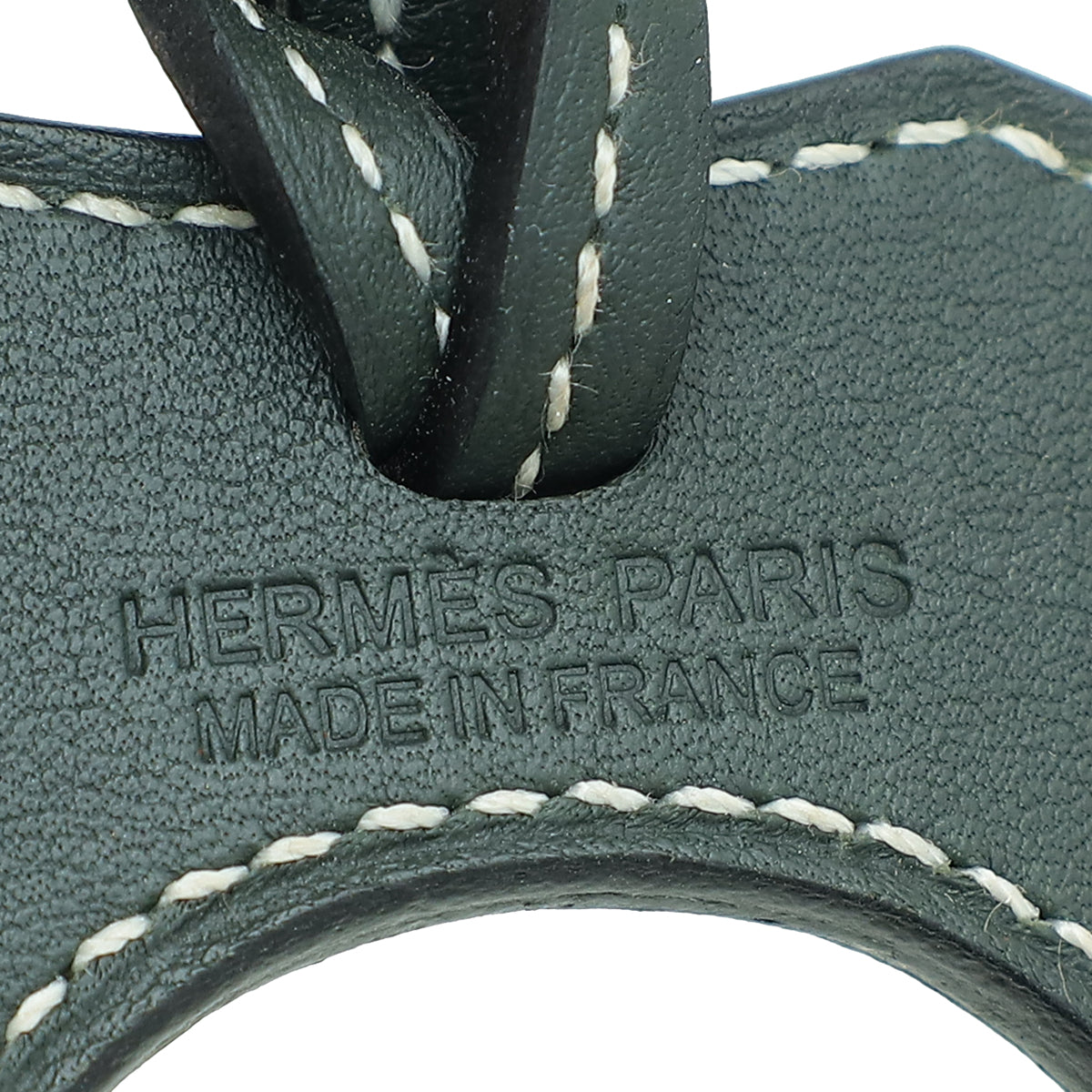 Hermes Graphite Horse Shoe Paddock Bag Charm