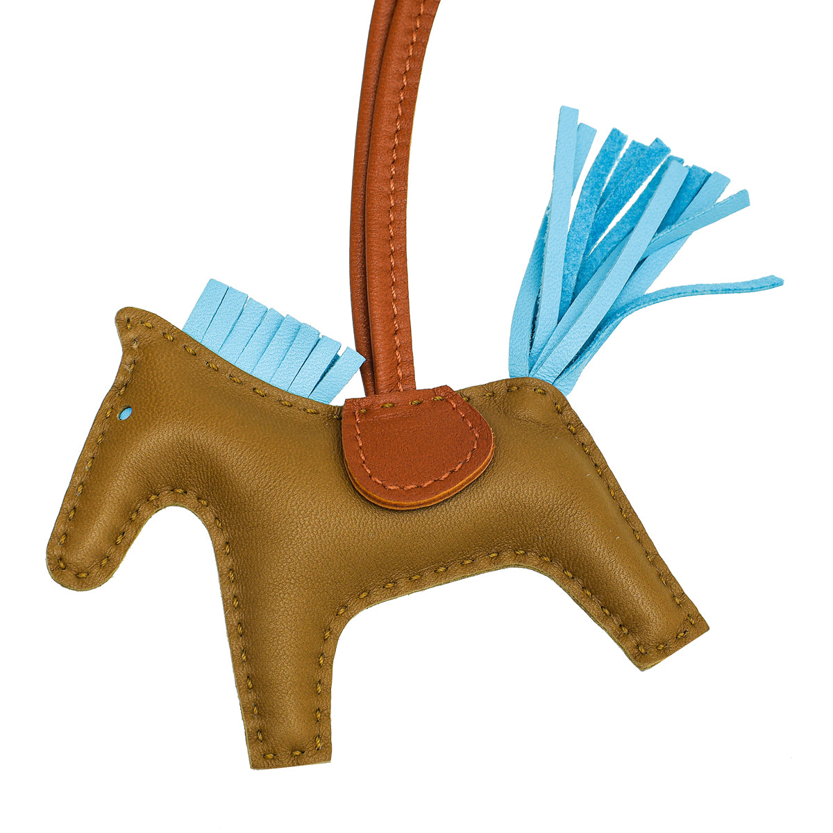 Hermes Brown Celeste Rodeo PM Bag Charm-Hermes-THE CLOSET