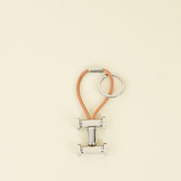 Hermes Stainless Steel Mobile H Key Ring