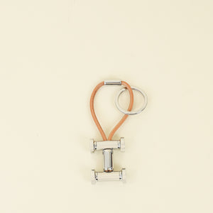 Hermes Stainless Steel Mobile H Key Ring