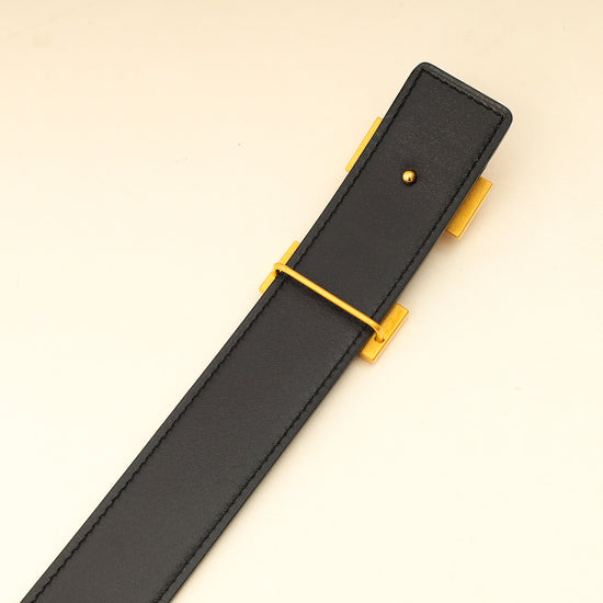 Hermes Bicolor Reversible H Guillochee Buckle 32mm Belt-Hermes-THE CLOSET