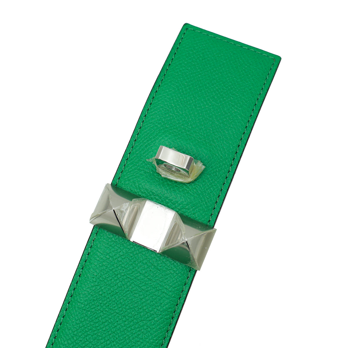 Hermes Bamboo Green Collier De Chien 50 Belt