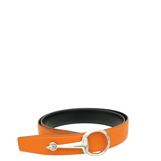 Hermes Bicolor Reversible Strap & Casaque Buckle Belt