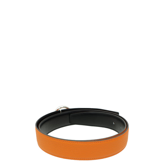 Hermes Bicolor Reversible Strap & Casaque Buckle Belt