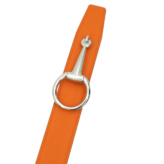 Hermes Bicolor Reversible Strap & Casaque Buckle Belt