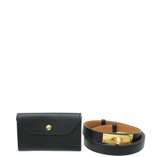 Hermes Noir Kelly Pocket Belt