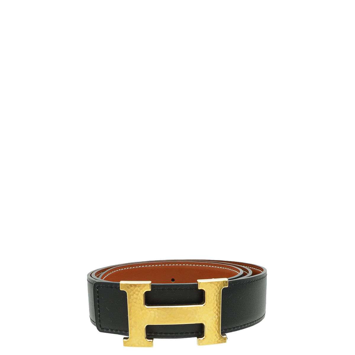 Hermes Bicolor H Martelee Buckle Reversible 32mm Belt T-Hermes-THE CLOSET